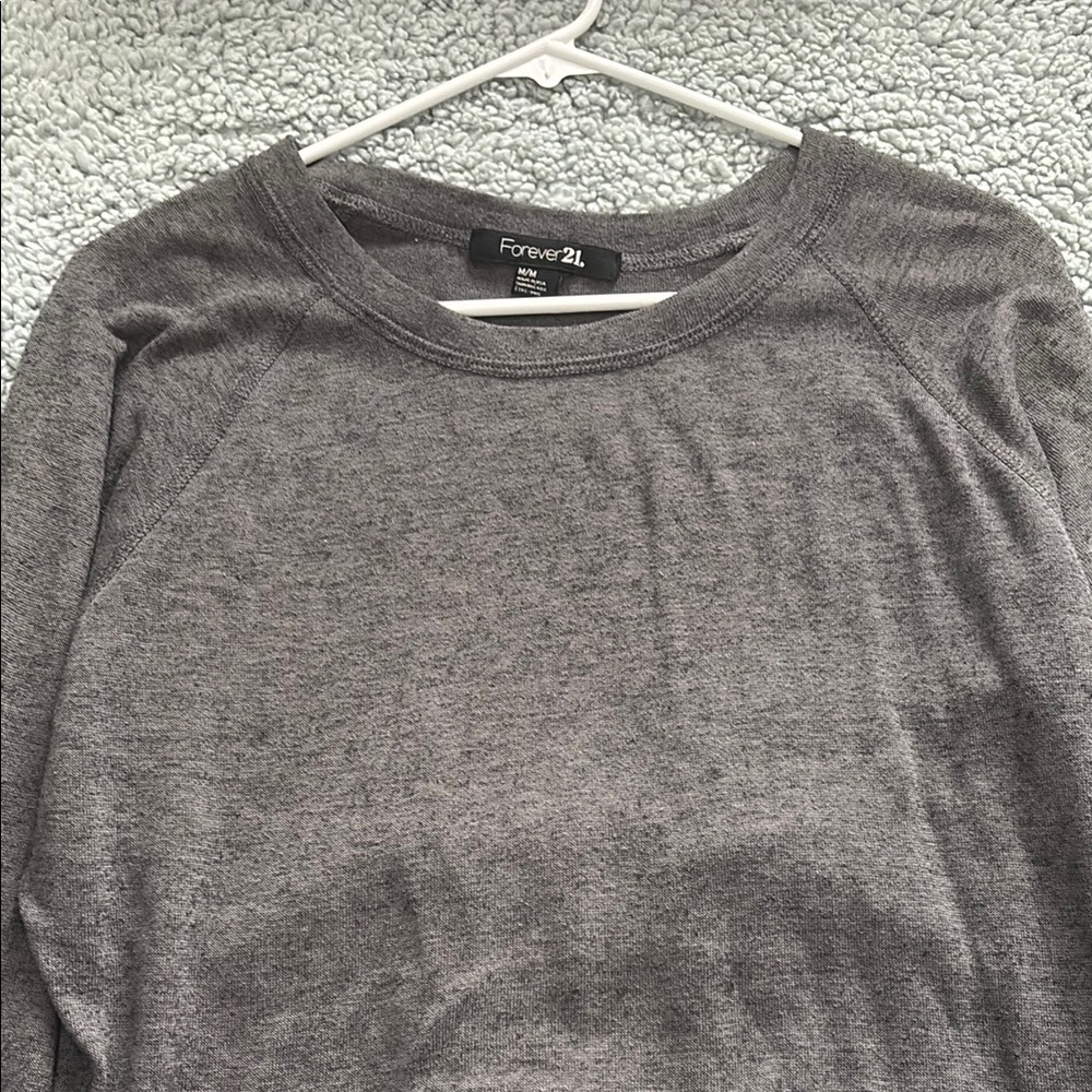 Forever 21 Gray Long Sleeve Top